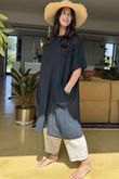 Made in Italy Milo Cotton Slouch Sac Dress Black
